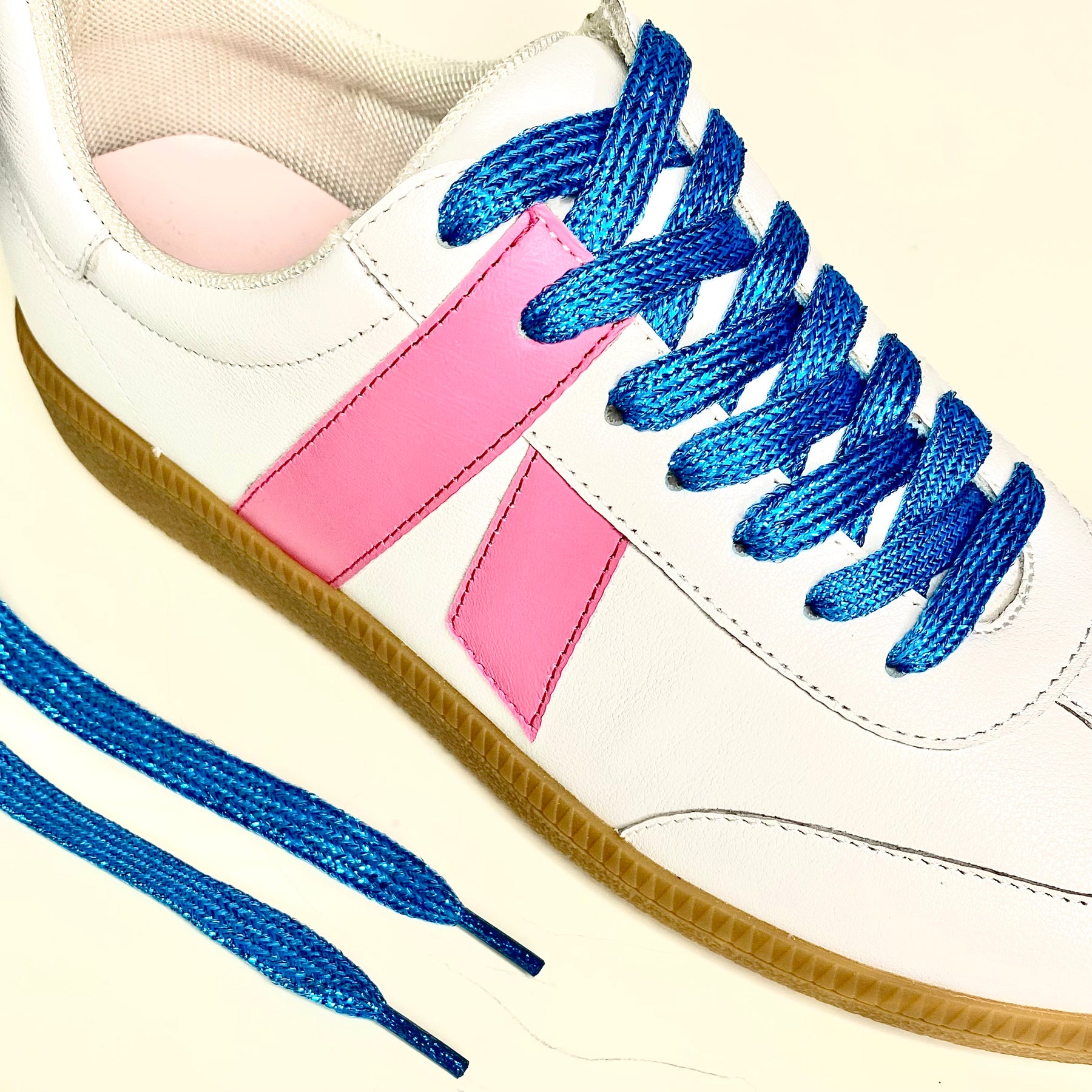 Petroleum Blue Glitter Laces