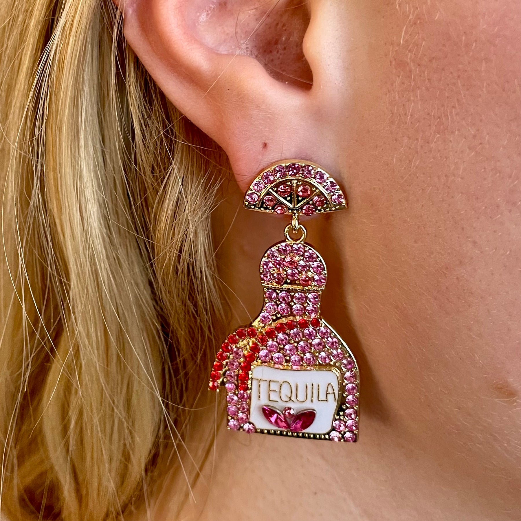 Pink Tequila Earrings