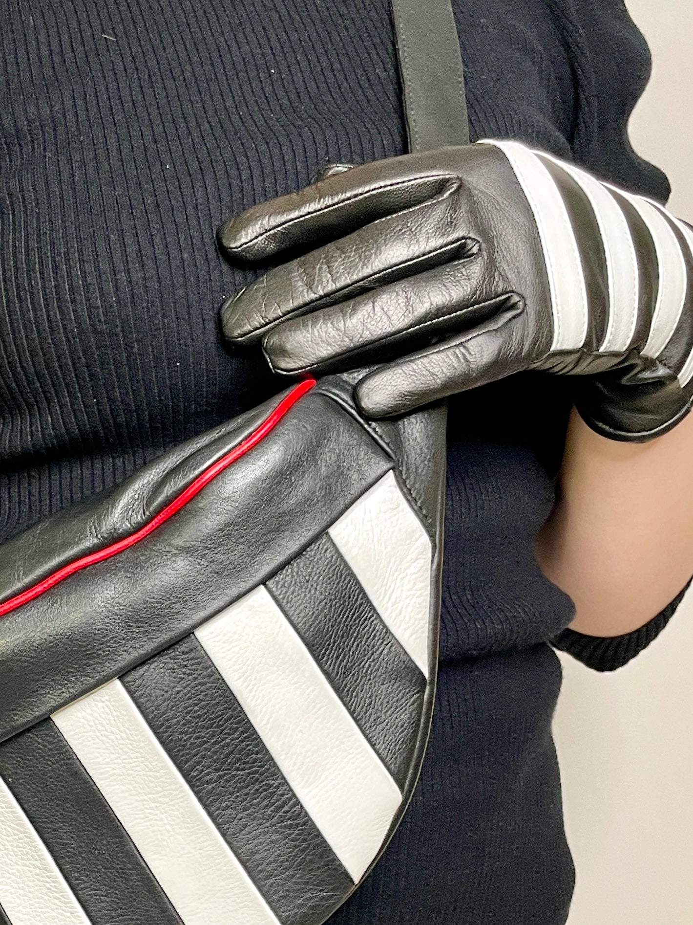 Gloves Suzy Stripe - Black /White