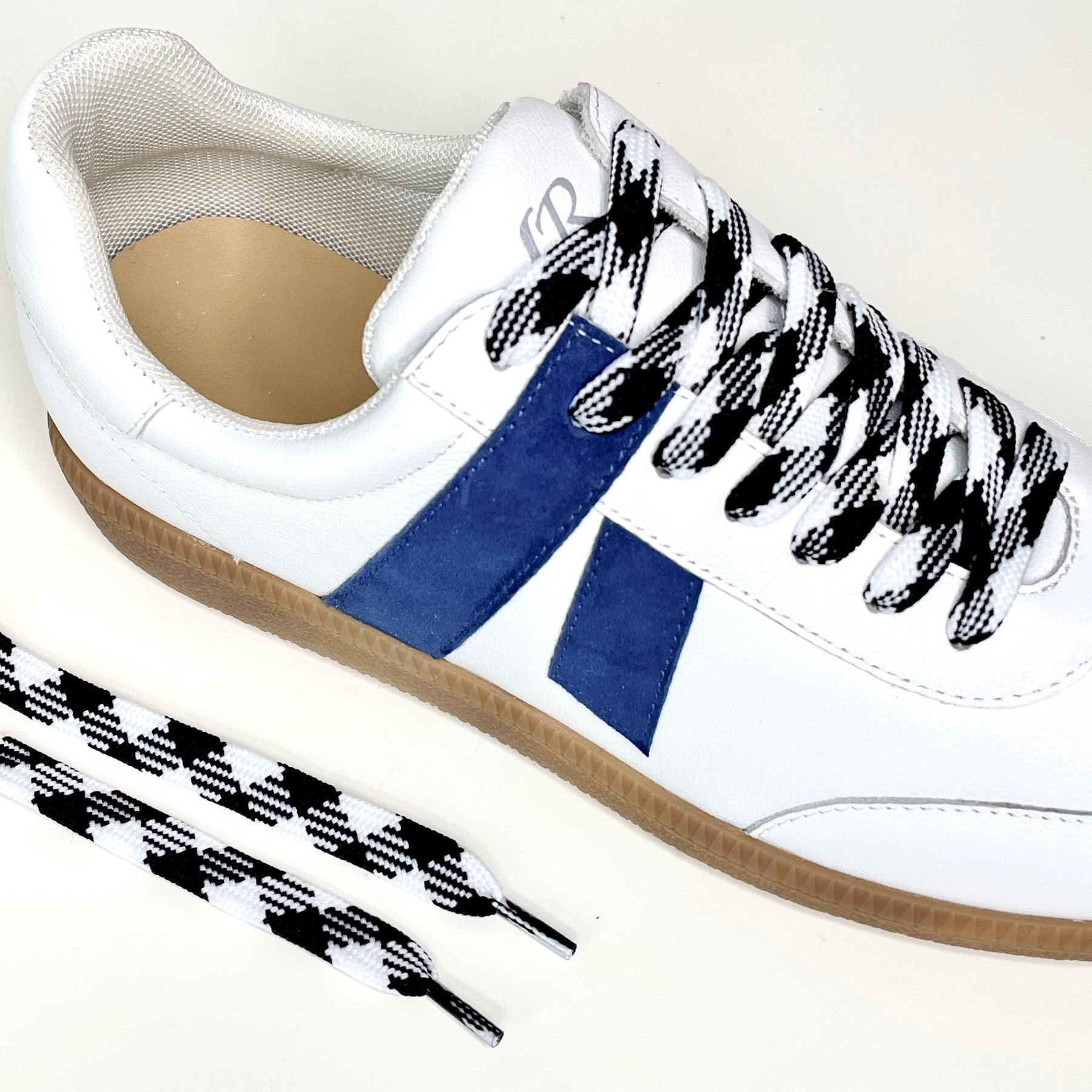Black White Diamond Checker Laces