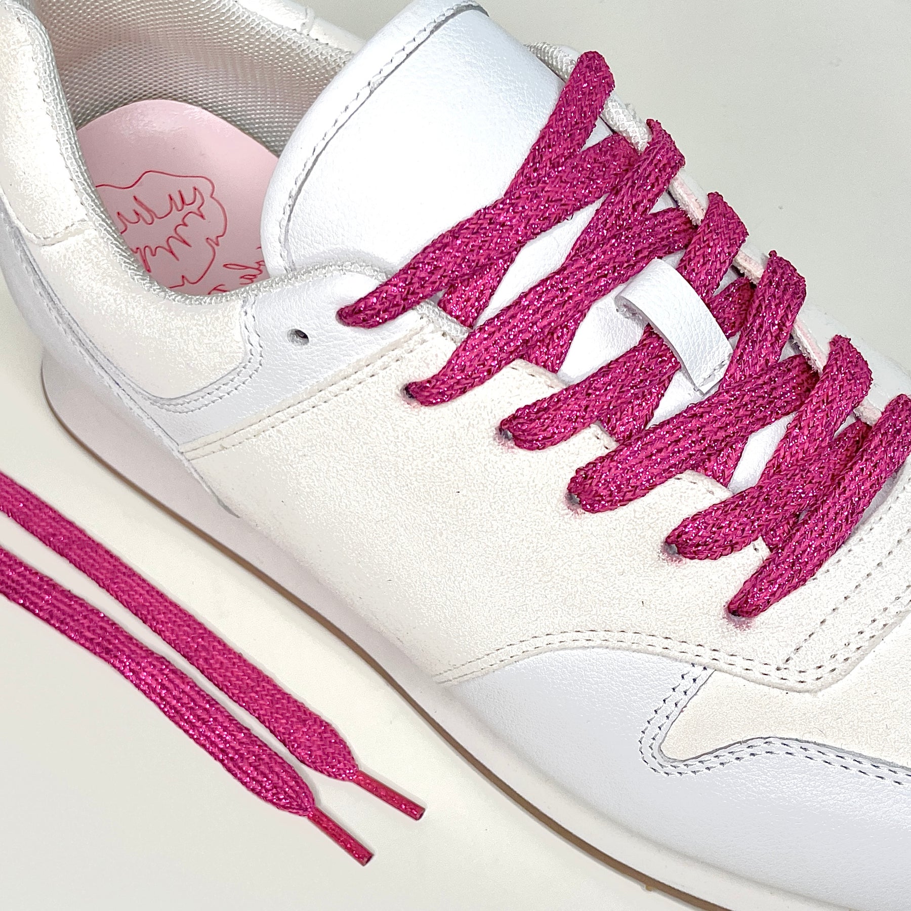 Fuchsia Glitter Laces