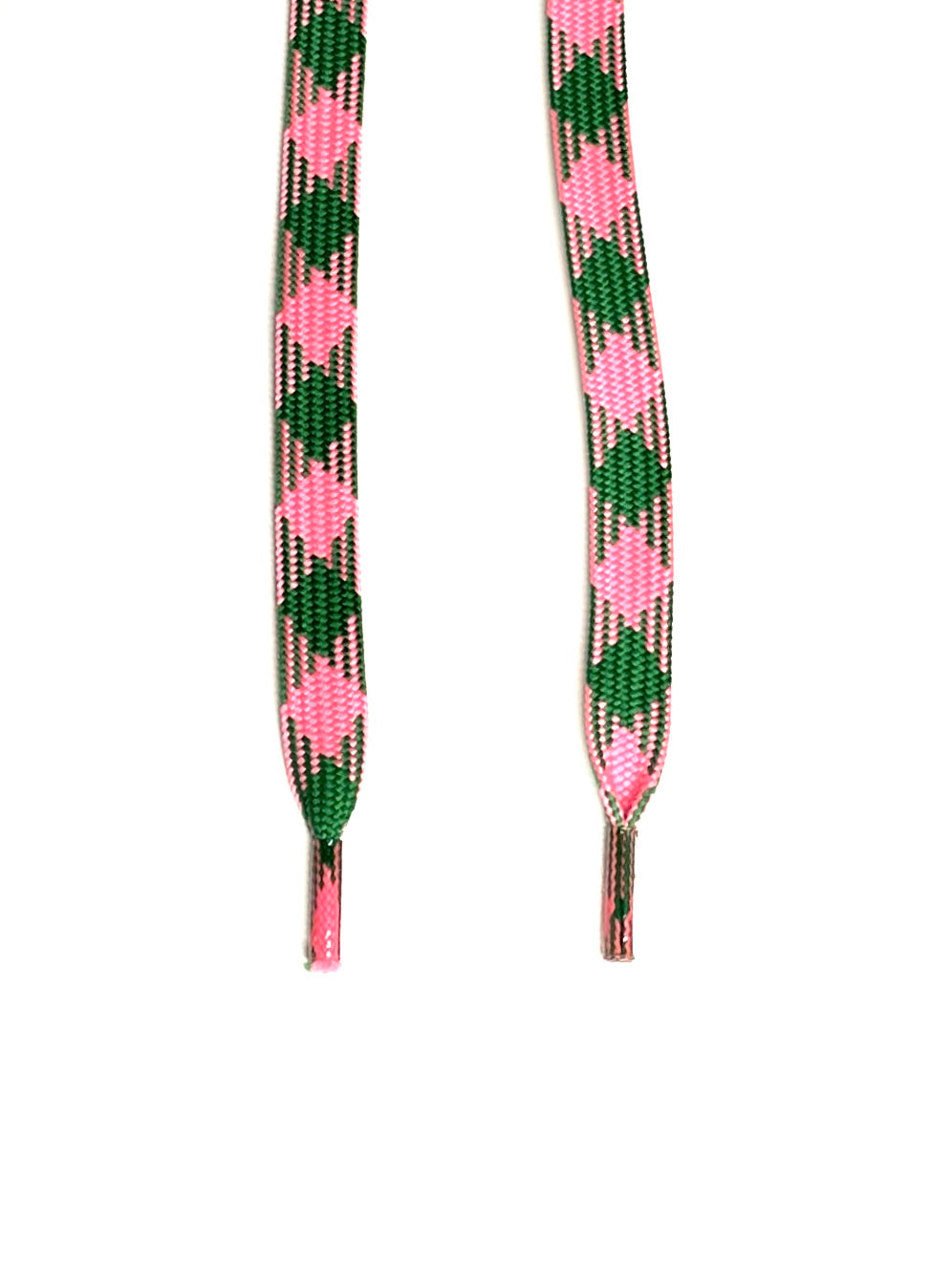 Green Pink Diamond Checker Laces