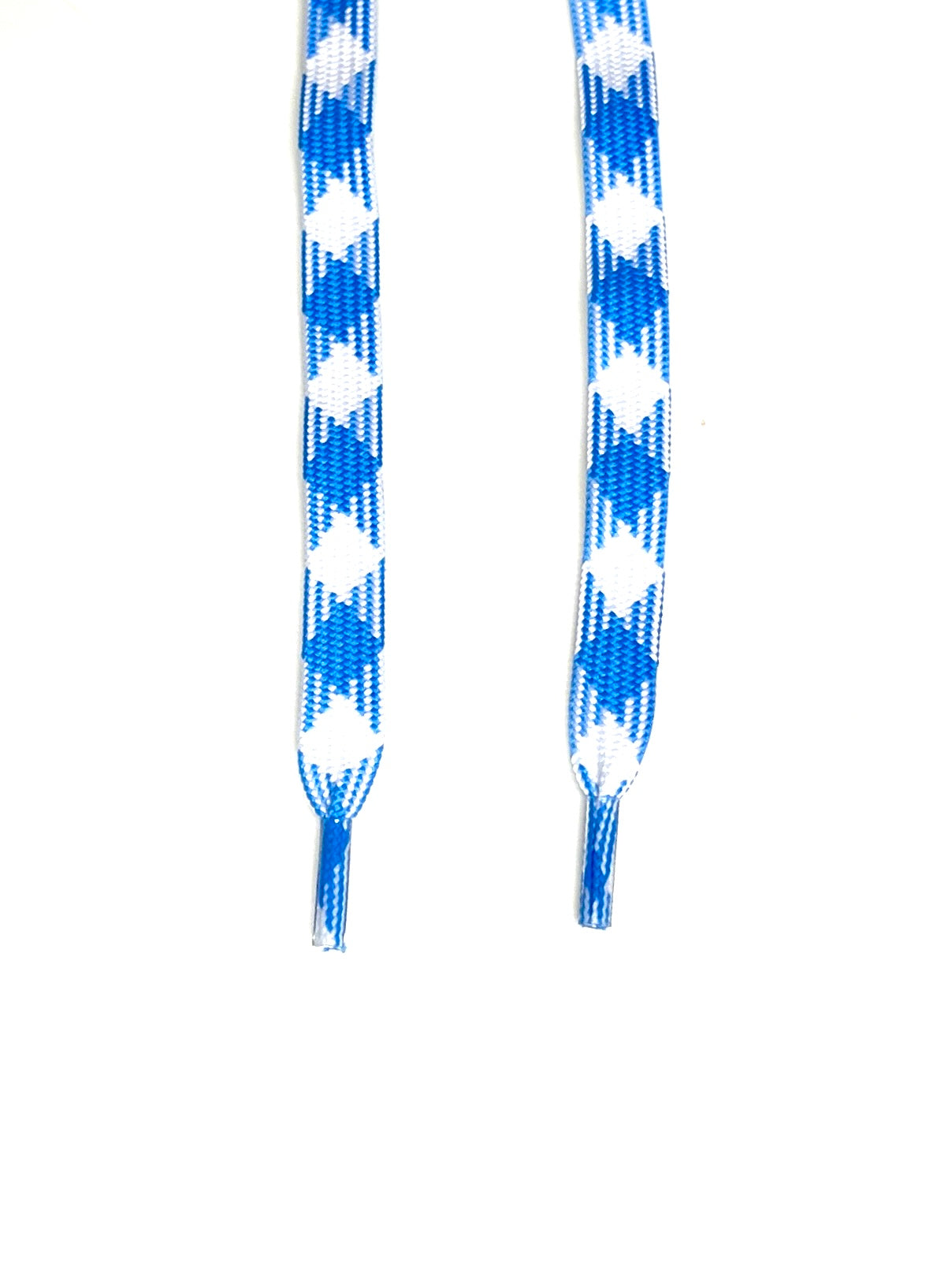 Blue White Diamond Checker Laces