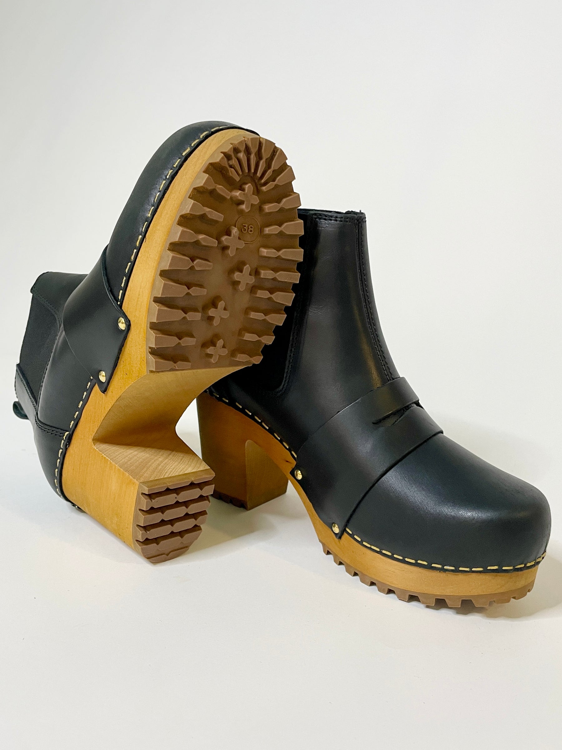Sanita Wood-Penny Chunk Boot Black
