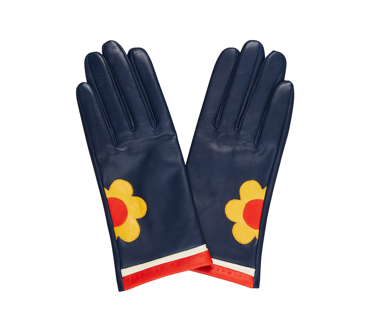 Navy Daisy gloves