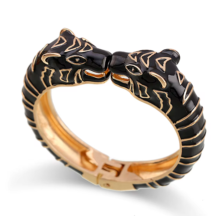 BIG Leopard Bangle Black