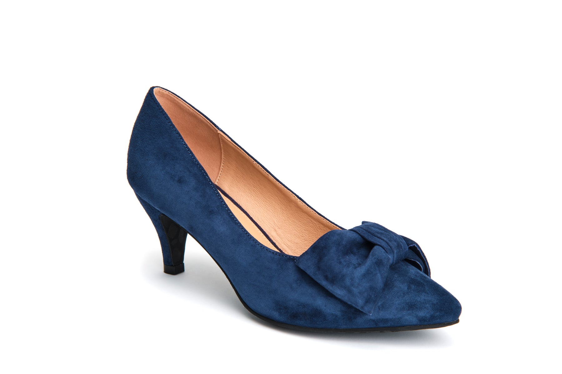 Kitten Kato Patriot blue suede heel