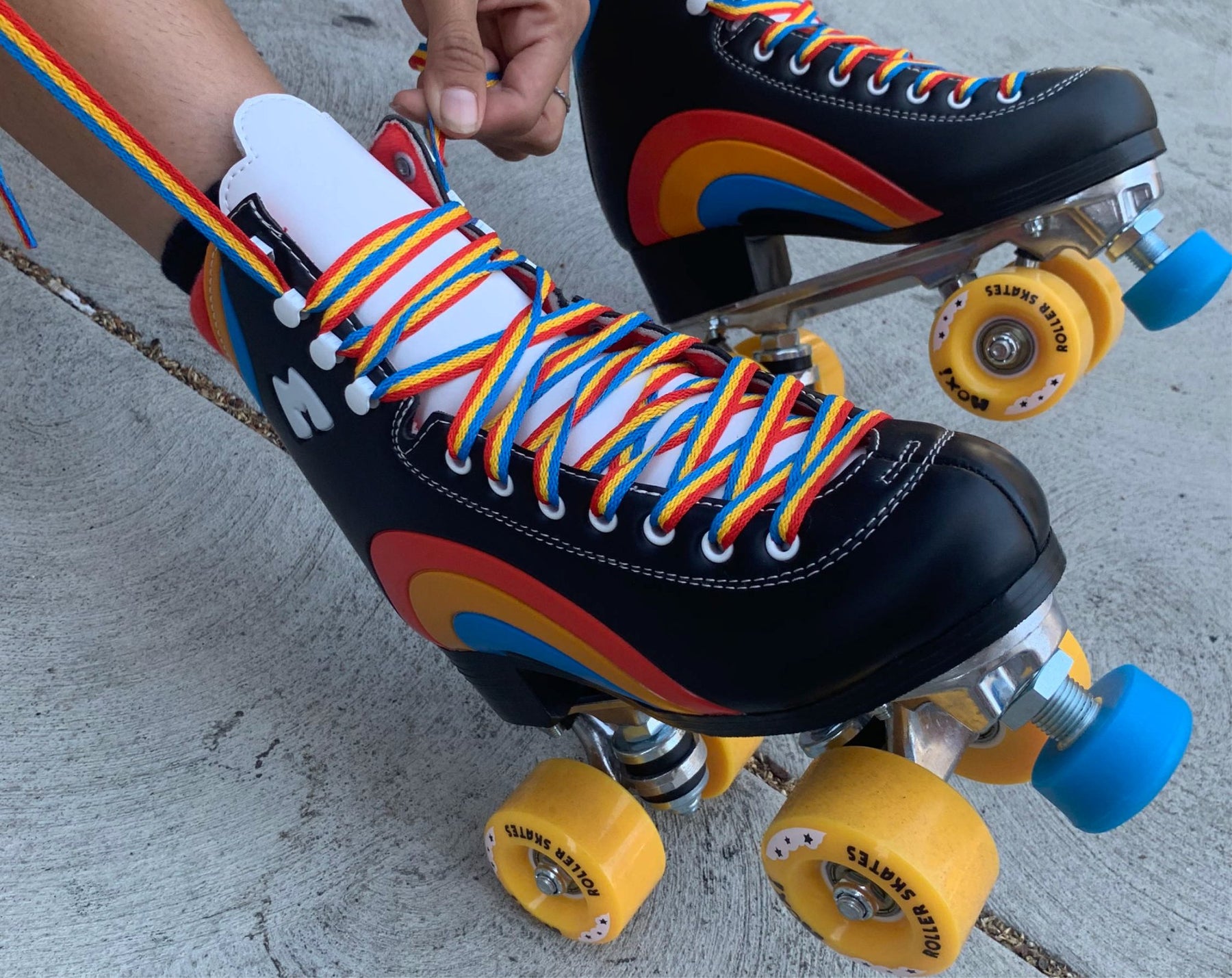 Moxi Skates - Rainbow Rider Black