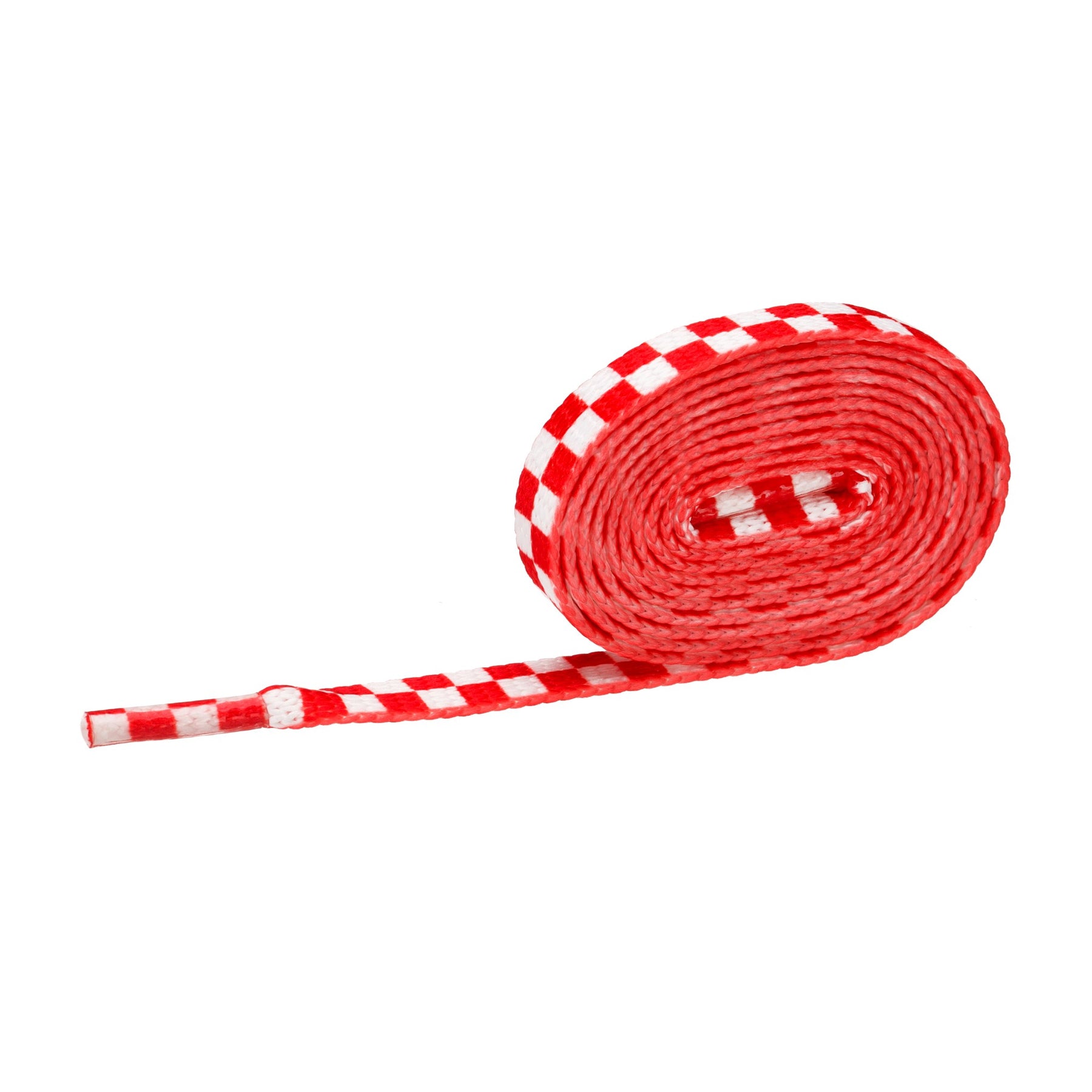 White/Red Check Laces
