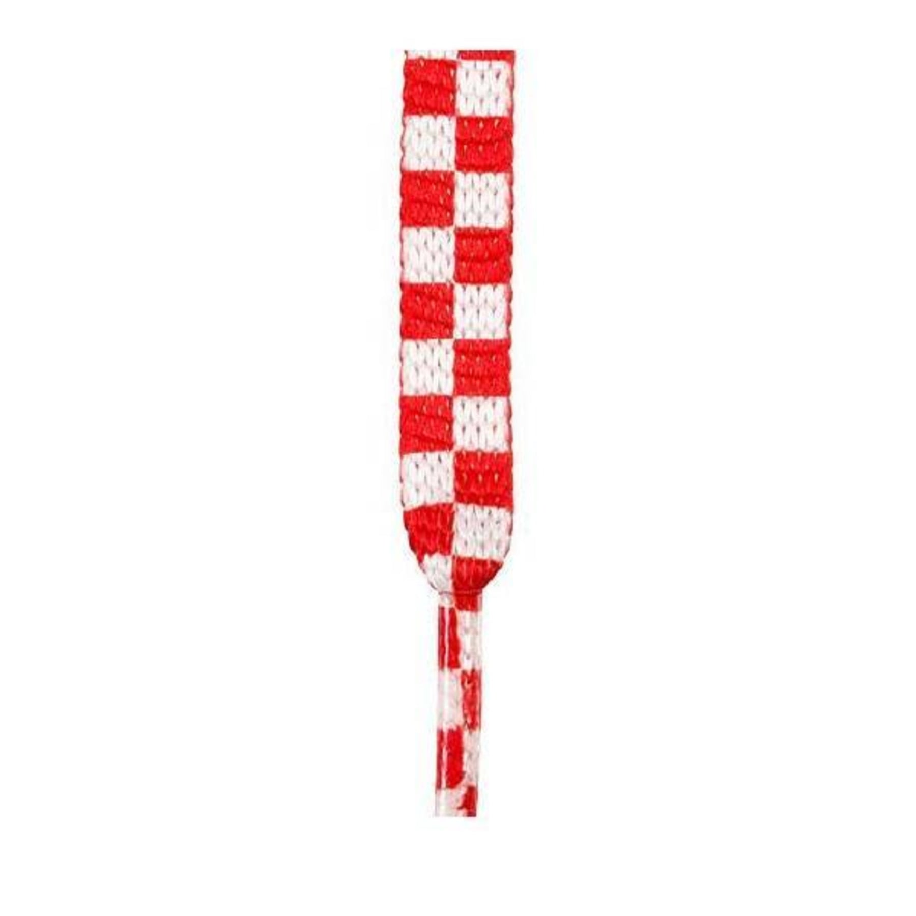 White/Red Check Laces