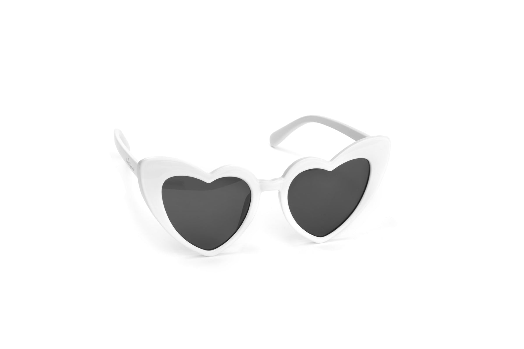 Cat Eye Heart Shades - White