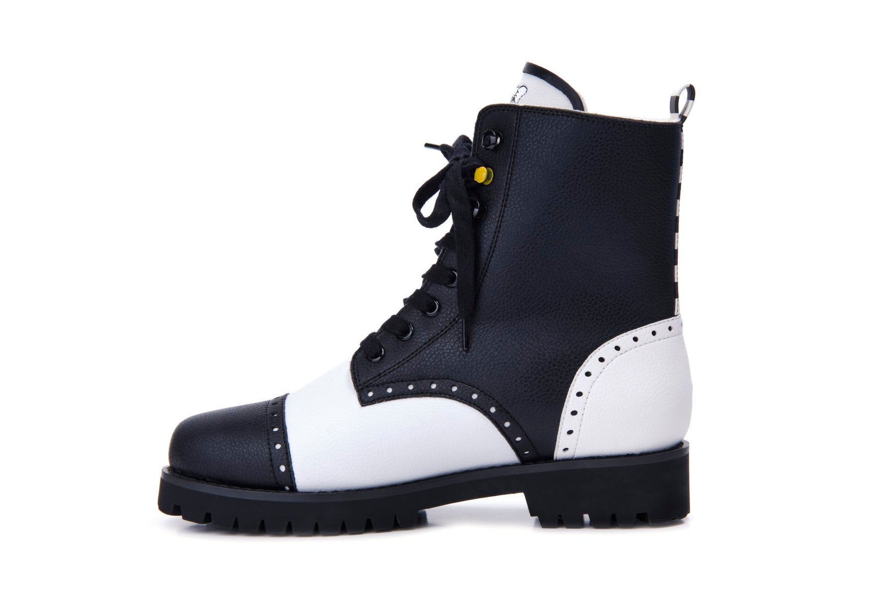 Shelly 2 tone vegan leather boots