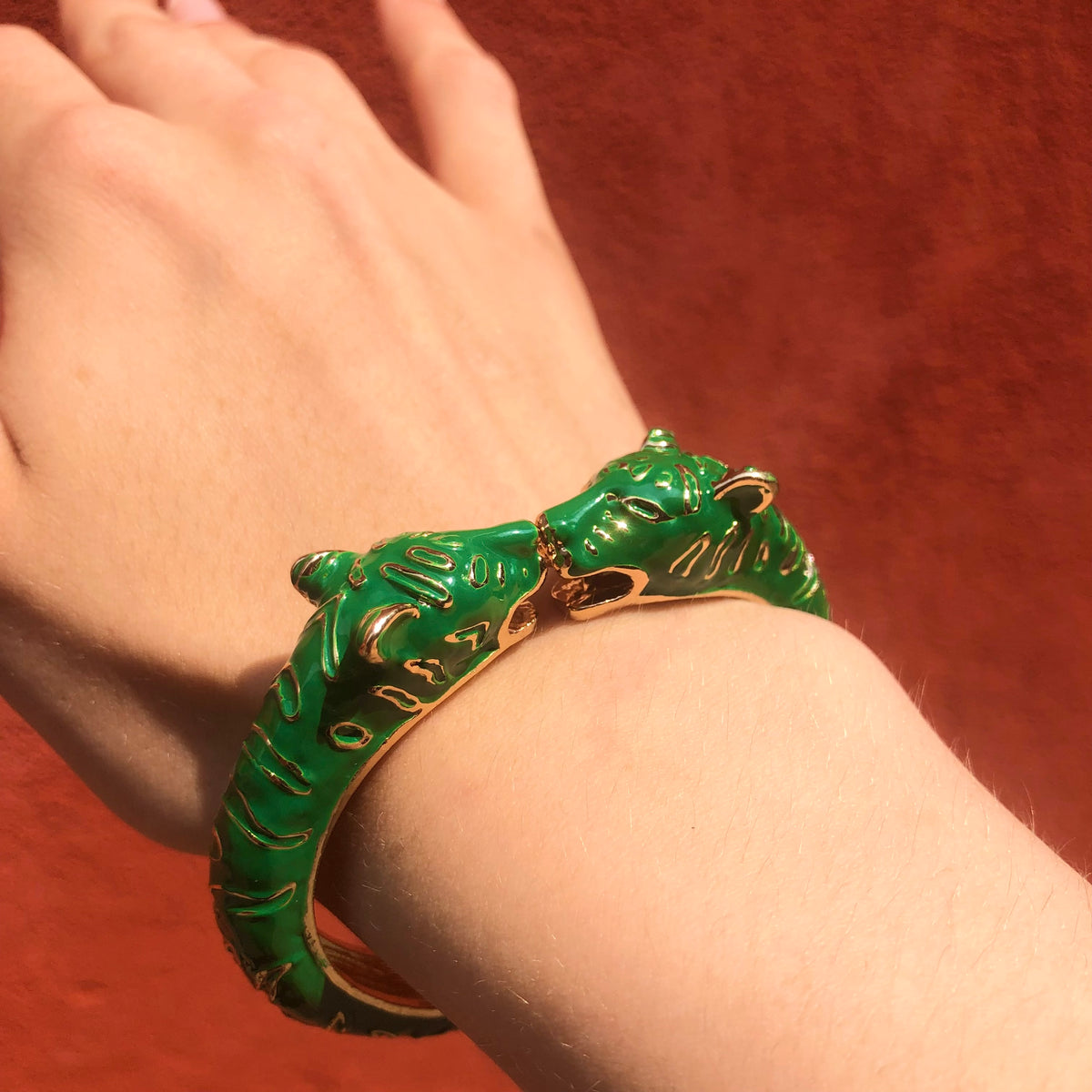 Leopard Bangle Green
