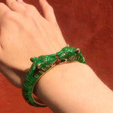 Leopard Bangle Green