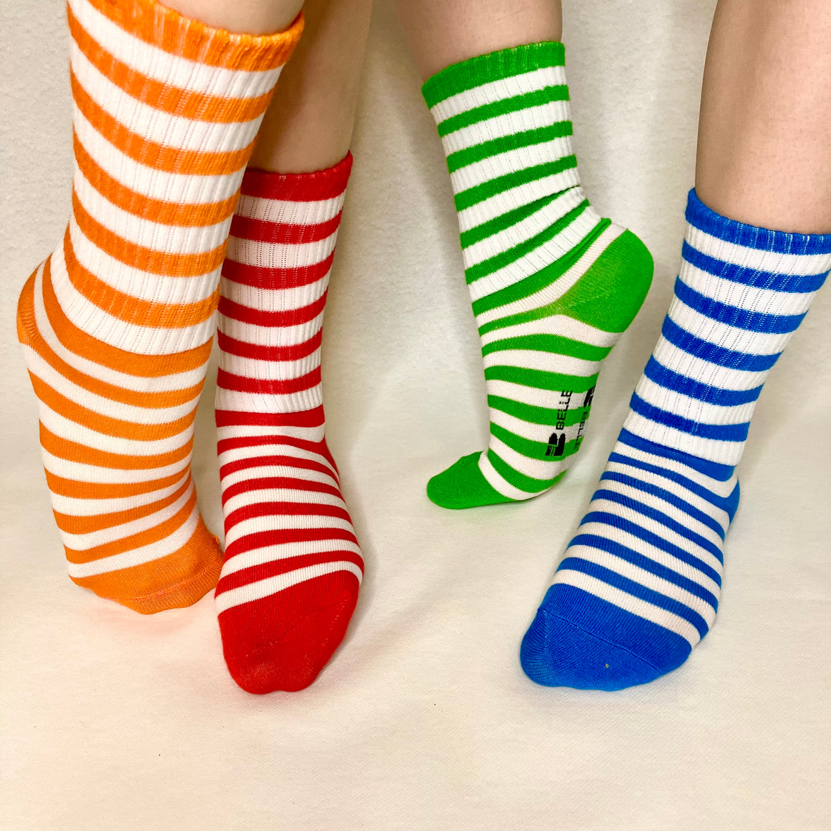 Mid legs-Light Blue/White striped