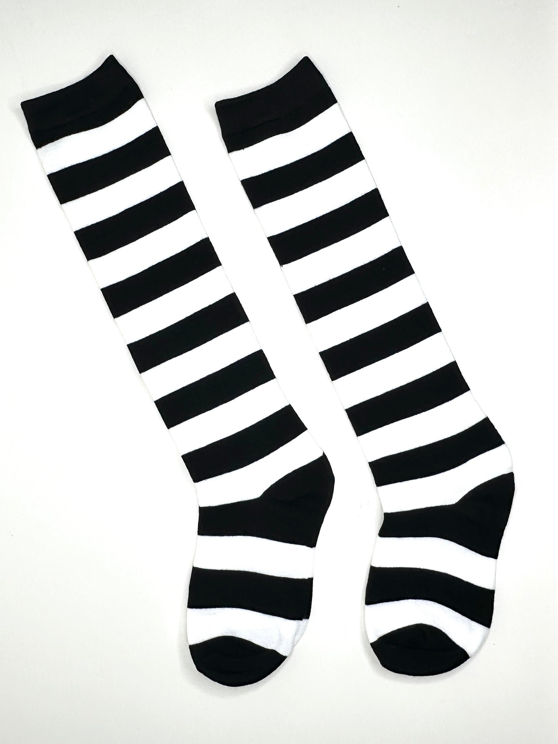 Black & White Stripes - Knee Socks