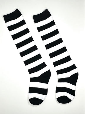 Black & White Stripes - Knee Socks