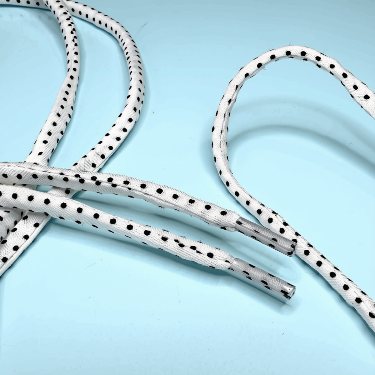 White Black Dotted Laces