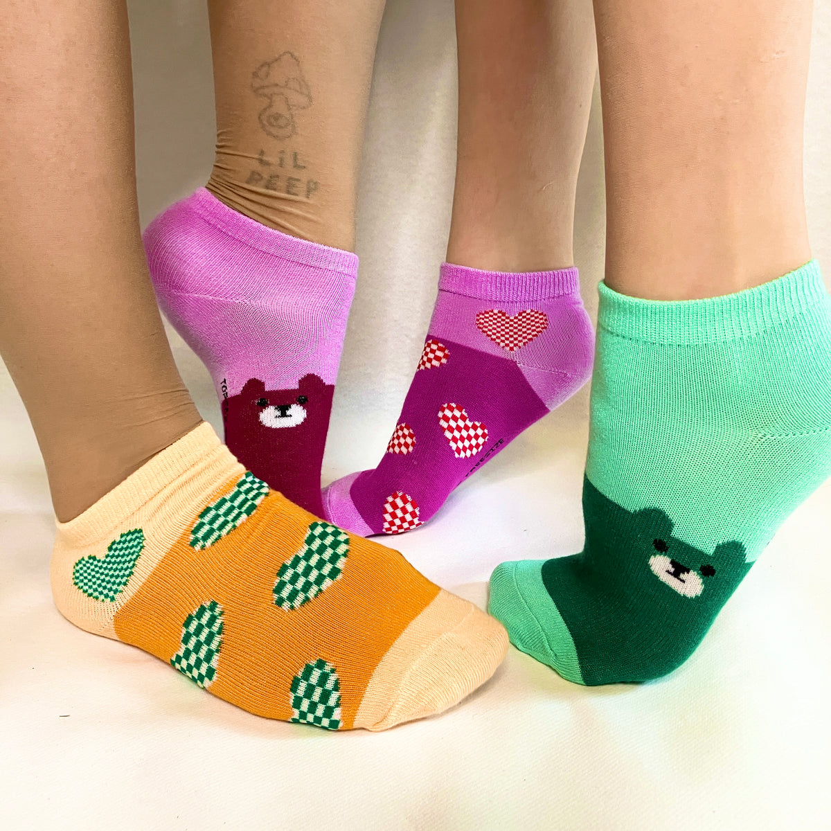 Anklets - Green/Teddy bear