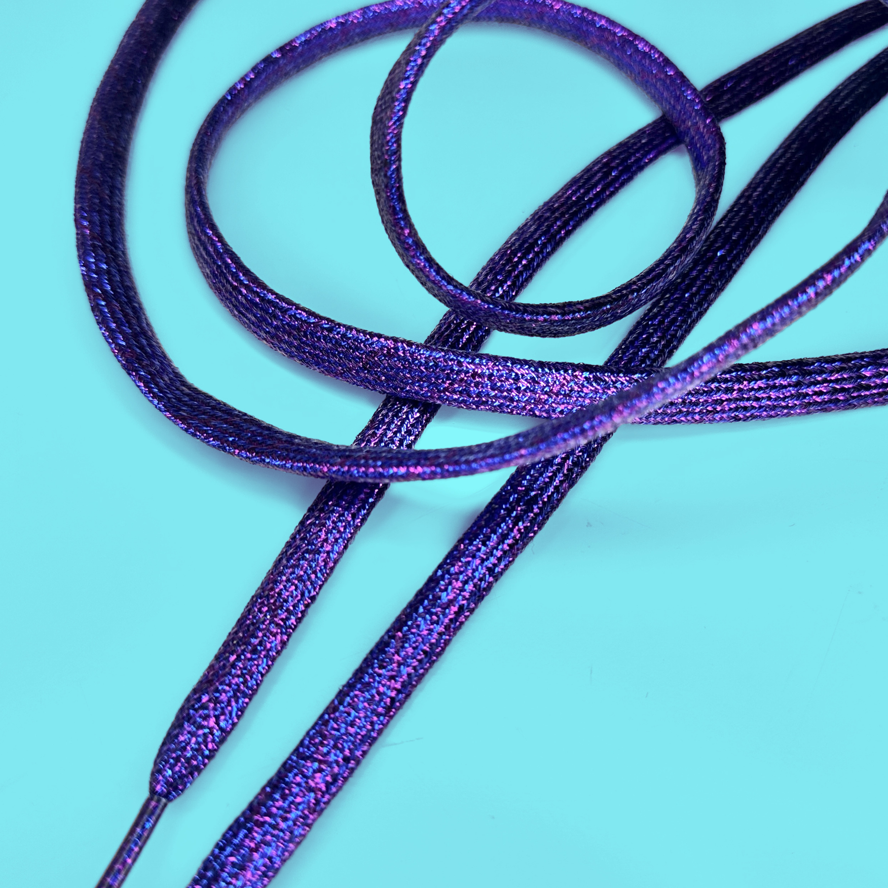 Purple Pink Laces Glitter