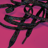 Unicorn Black Laces Glitter