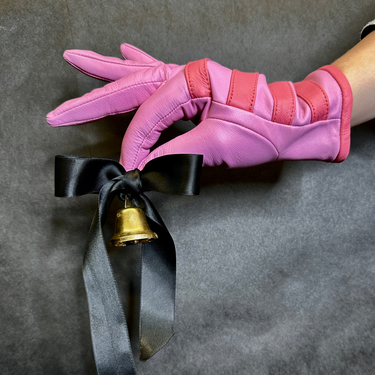 Gloves Suzy Stripe - Baby pink/Pink