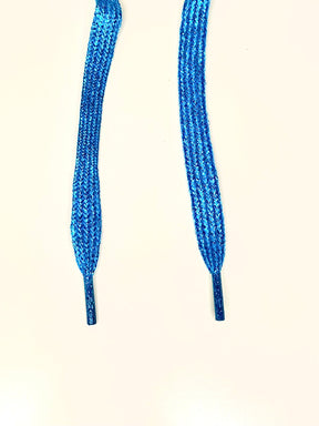 Petroleum Blue Glitter Laces