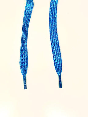 Petroleum Blue Glitter Laces