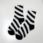 Black & White Stripey - Mid Leg Socks