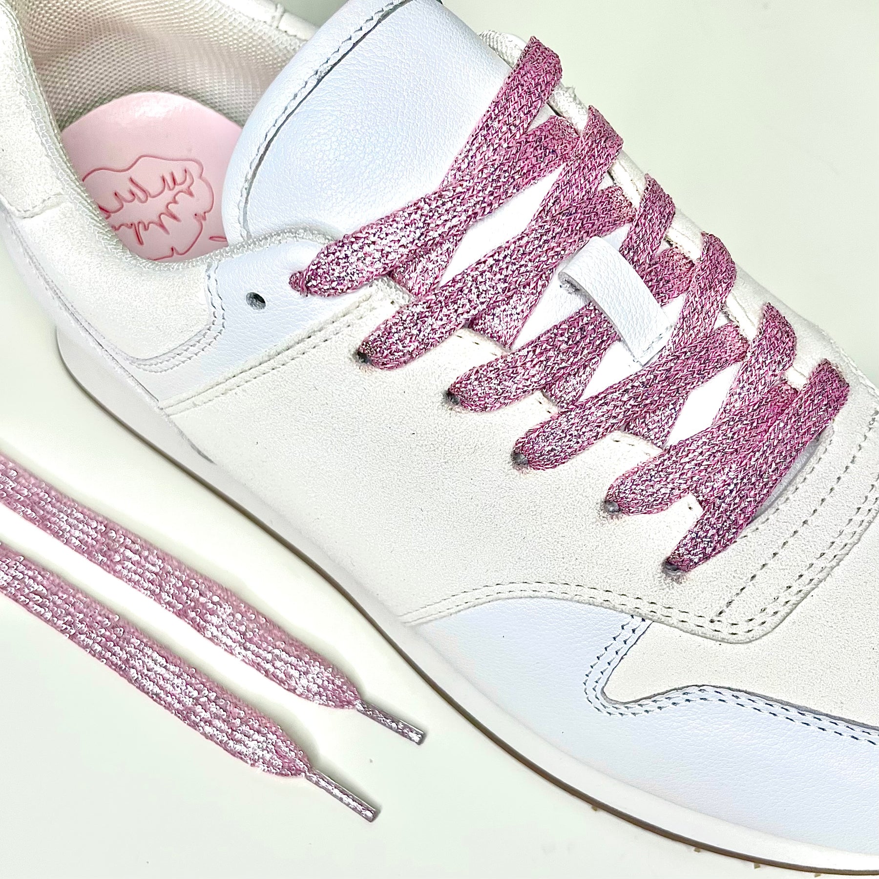 Rosa Silver Glitter Laces