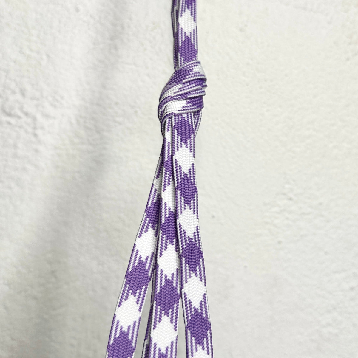 Purple White Diamond Checker Laces