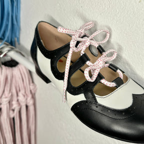 White Red Dotted Laces