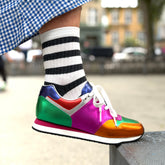 Serena Sneaker - Mirror - Mixed metallic leathers