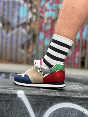 Serena Sneaker - Twinkle - Mixed glitter colors