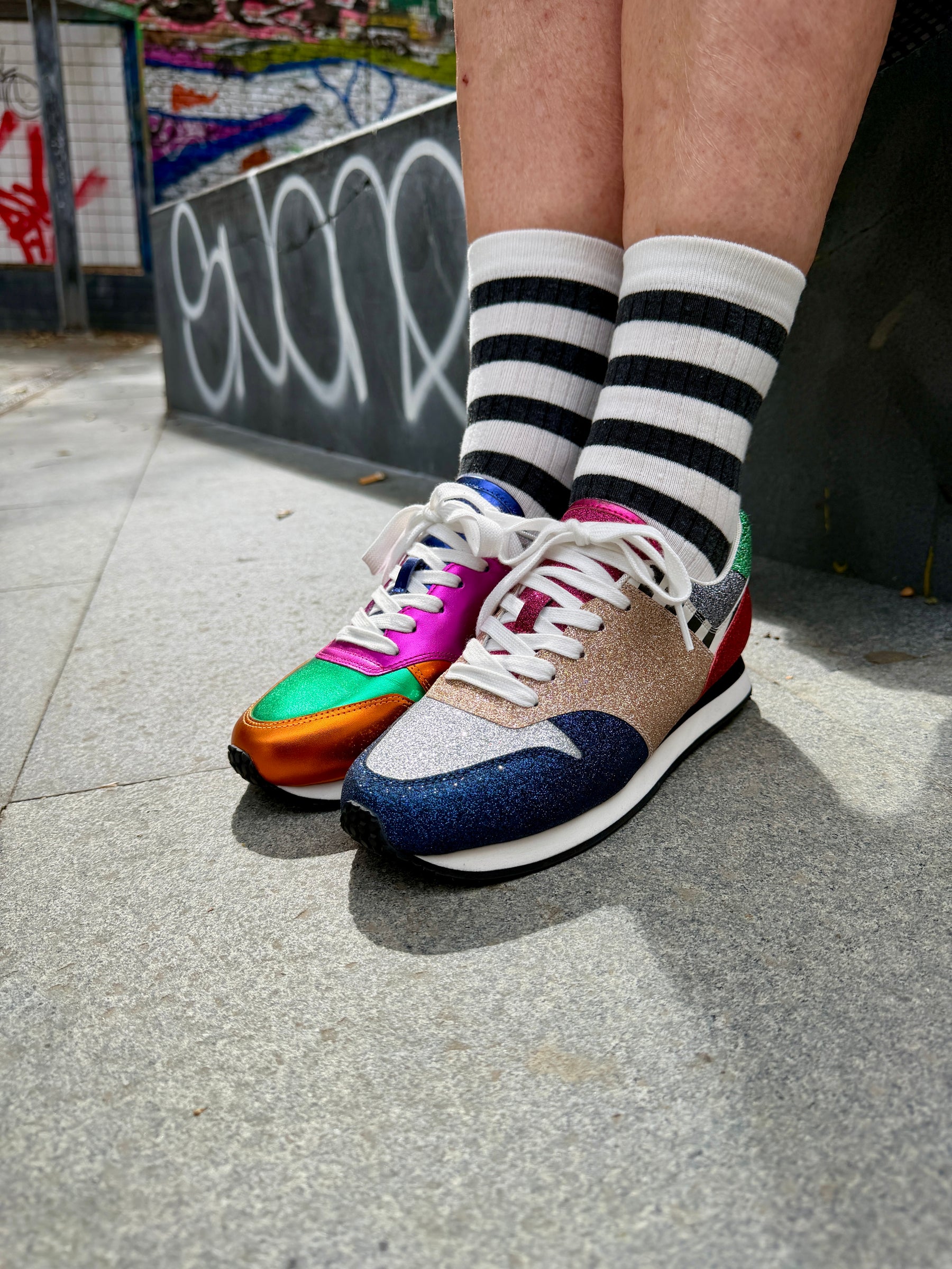 Serena Sneaker - Twinkle - Mixed glitter colors