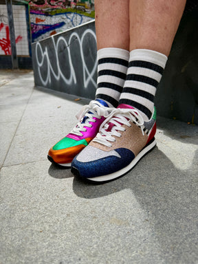 Serena Sneaker - Twinkle - Mixed glitter colors