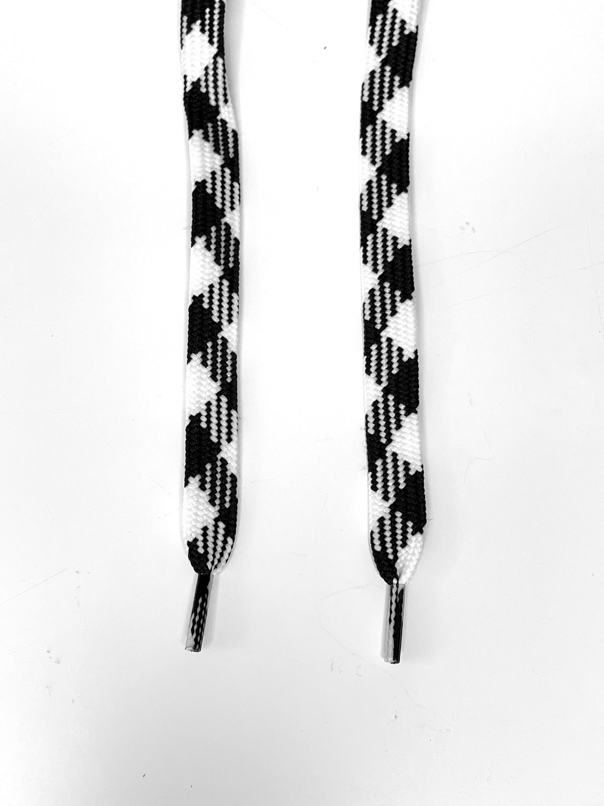 Black White Diamond Checker Laces