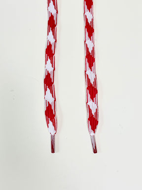 Red White Diamond Checker Laces