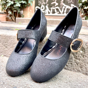 Alice Pitch Black Glitter