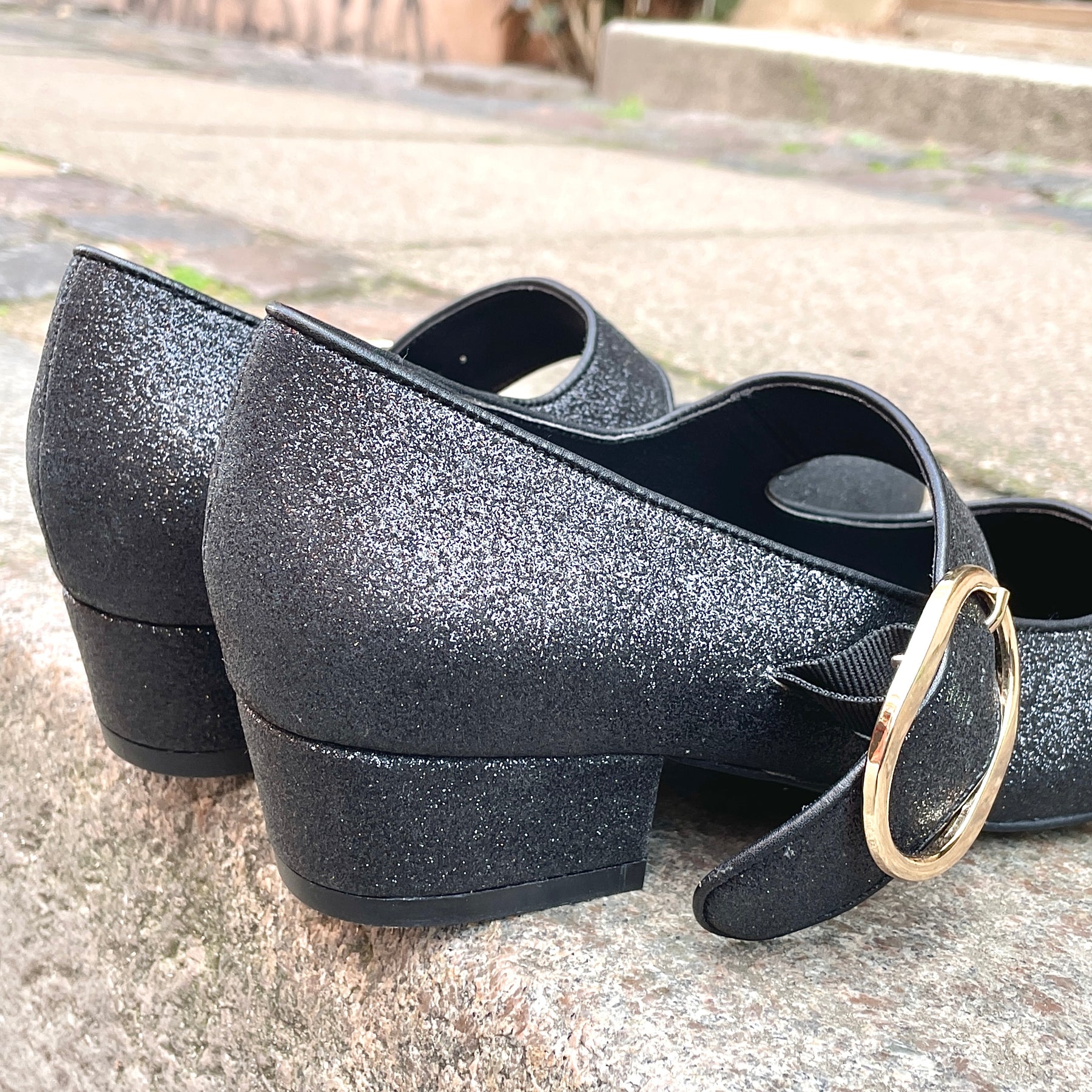 Alice Pitch Black Glitter