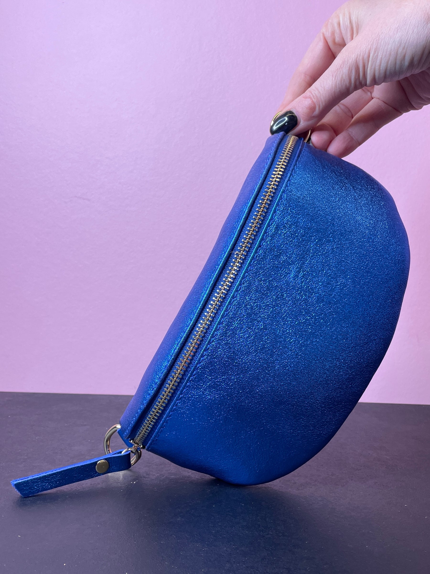 Fanny Pack Metallic Blue