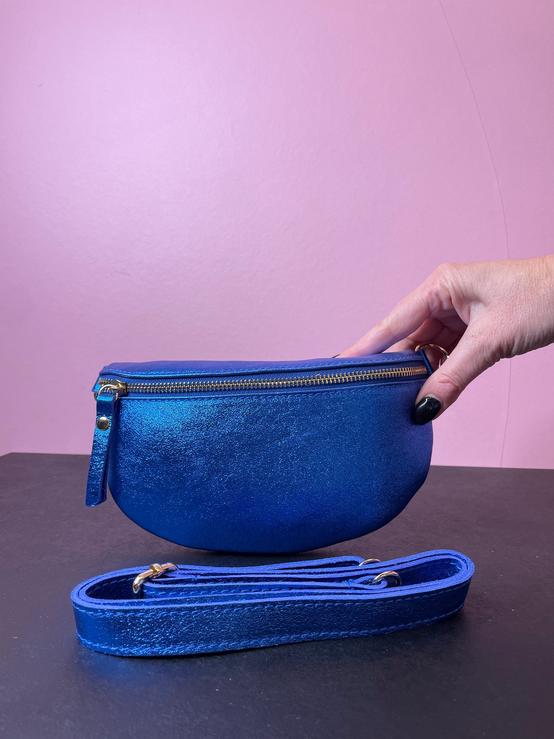 Fanny Pack Metallic Blue