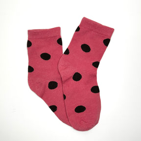 Pink & Brown Dottie - Mid Leg Socks