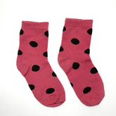 Pink & Brown Dottie - Mid Leg Socks