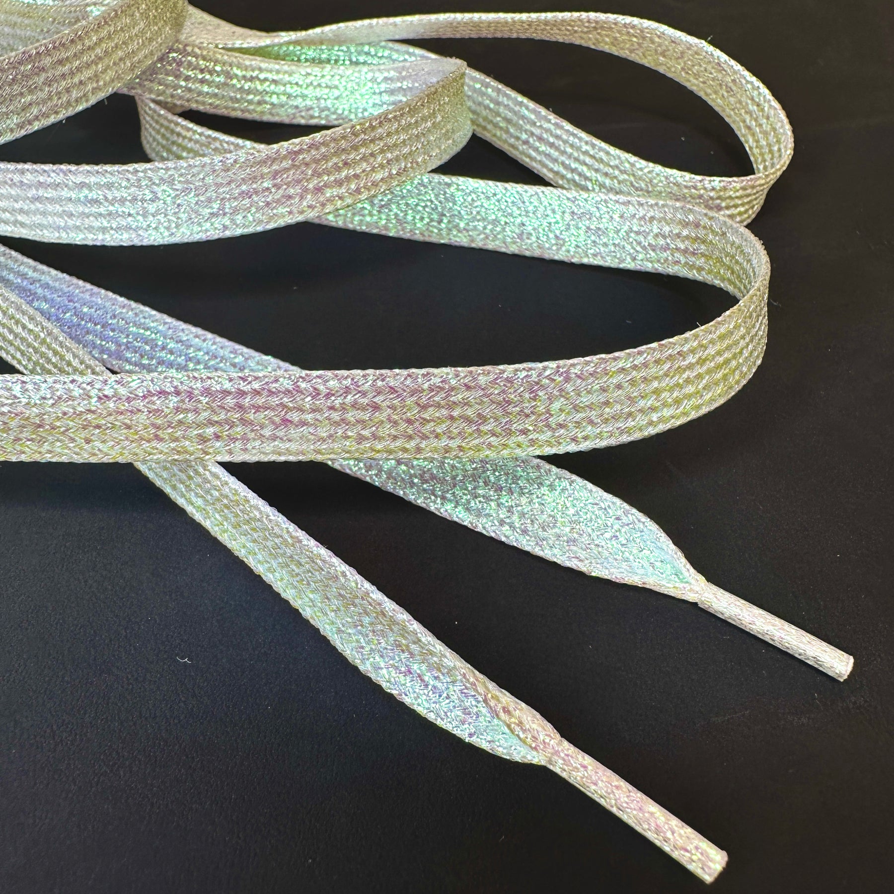 White Mermaid Laces Glitter