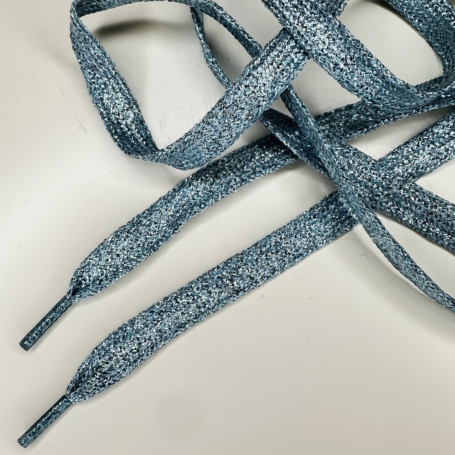Light Blue Laces Glitter