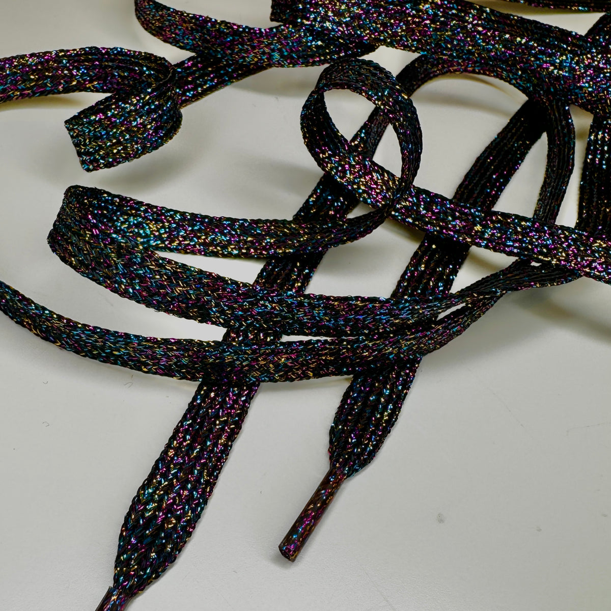 Unicorn Black Laces Glitter