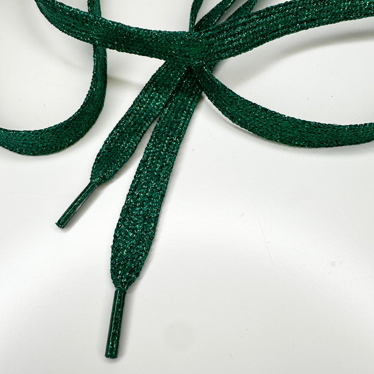 Green Laces Glitter