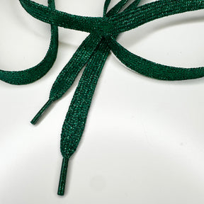 Green Laces Glitter