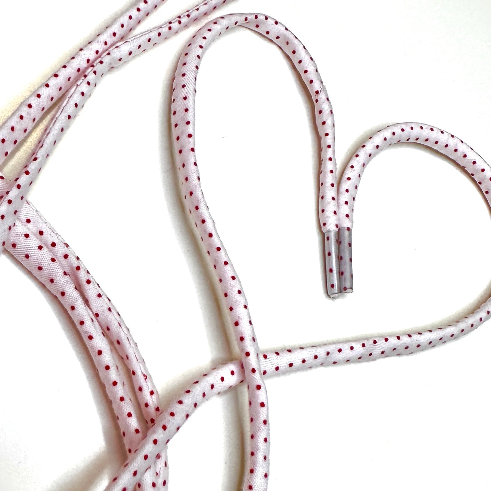 White Red Dotted Laces